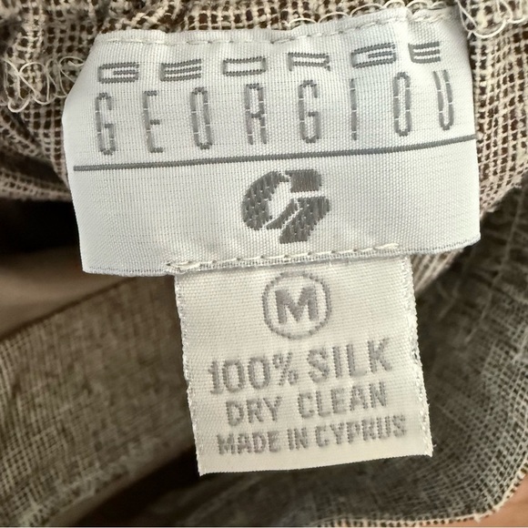 Vintage George Georgiou Silk Culottes long shorts in heathered brown Size: M - Picture 3 of 3